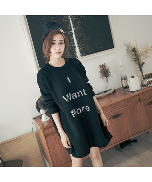 QUEEN SHOP（クイーンショップ）の「RUMMER布標坑條針織毛線帽 四色售（帽子・レディース・黑/灰/紅/深藍・F）」の5枚目の写真