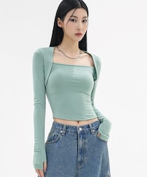 ALAND | AVANDRESS／ボレロクロップ長袖トップス(トップス)