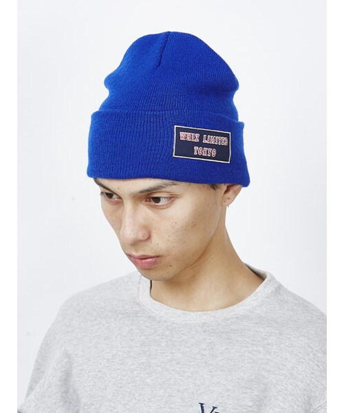 WHIZLIMITED（ウィズリミテッド）の「EMBLEM KNIT CAP（帽子・RED/BLU/BLK・F）」の6枚目の写真