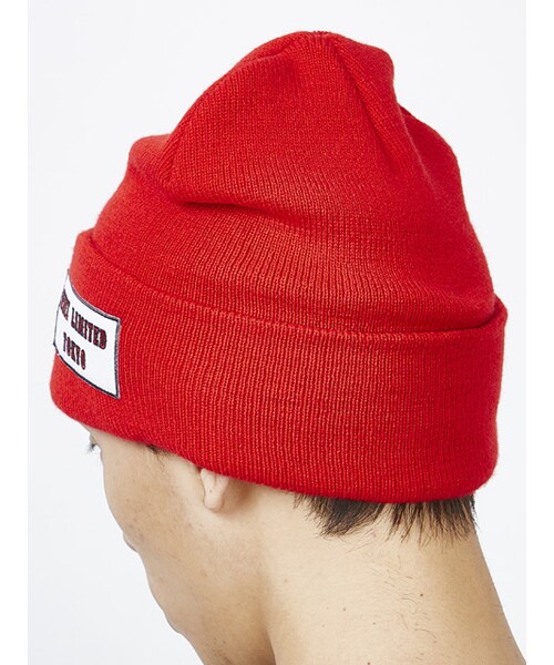 WHIZLIMITED（ウィズリミテッド）の「EMBLEM KNIT CAP（帽子・RED/BLU/BLK・F）」の4枚目の写真