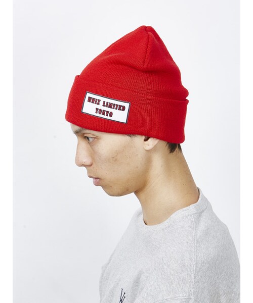 WHIZLIMITED（ウィズリミテッド）の「EMBLEM KNIT CAP（帽子・RED/BLU/BLK・F）」の3枚目の写真