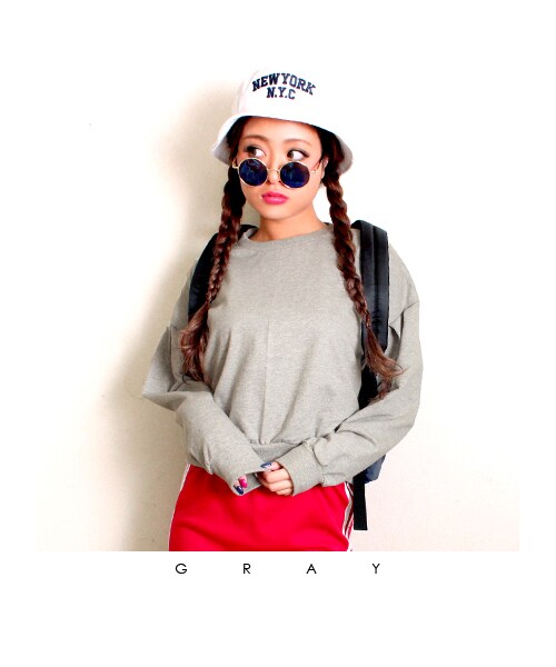 ANAP（アナップ）の「ドロップパフショルダースウェットプルオーバー（ドロップパフショルダースウェットプルオーバー・レディース・ホワイト/グレー/ベージュピンク/ブルー・onesize）」の8枚目の写真