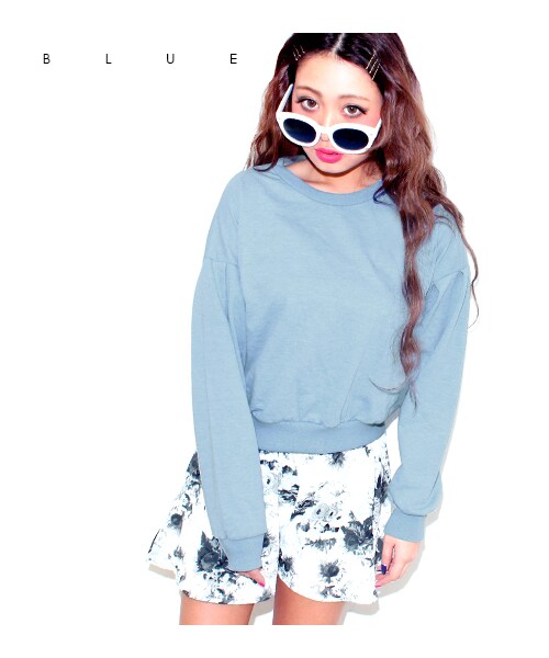 ANAP（アナップ）の「ドロップパフショルダースウェットプルオーバー（ドロップパフショルダースウェットプルオーバー・レディース・ホワイト/グレー/ベージュピンク/ブルー・onesize）」の10枚目の写真