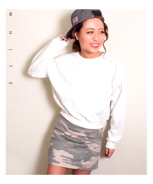 ANAP（アナップ）の「ドロップパフショルダースウェットプルオーバー（ドロップパフショルダースウェットプルオーバー・レディース・ホワイト/グレー/ベージュピンク/ブルー・onesize）」の6枚目の写真