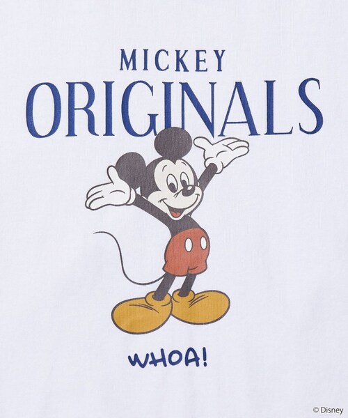 Disney（ディズニー）の「【DISNEY/ディズニー ミッキーマウス】 別注 KIDS フロントプリントTシャツ/キッズサイズ/MICKEY ORIGINALS(キッズ商品)【限定展開】（その他・メンズ・ホワイト/グレー/ブラック/グリーン/ネイビー・120）」の2枚目の写真