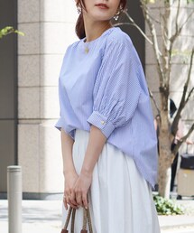 Chez toi | 袖ボリューム綿混ブラウス(トップス)
