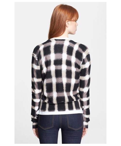 Marc by Marc Jacobs（マークバイマークジェイコブス）の「MARC BY MARC JACOBS 'Blurred Plaid' Print Cardigan（カーディガン/ボレロ・レディース・Piggy Pink Multi/Black Multi・Regular Small/Regular Medium/Regular X-Small/Regular Large）」の3枚目の写真