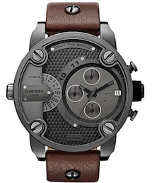 DIESEL | DIESEL® 'Little Daddy' Chronograph Leather Strap Watch, 51mm(アナログ腕時計)