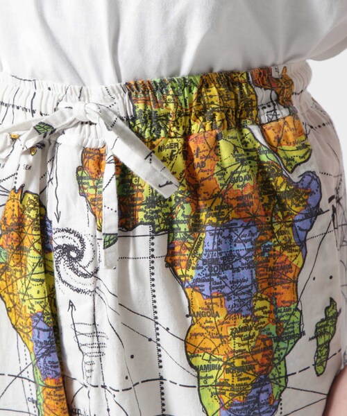 ROYAL FLASH（ロイヤルフラッシュ）の「ＤＷ＿ＰＡＪＡＭＡ ＰＮＴ／ＷＯＲＬＤ ＭＡＰ／（パンツ・ホワイト・M/L/XL）」の5枚目の写真