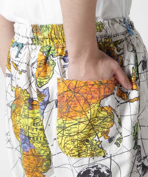 ROYAL FLASH（ロイヤルフラッシュ）の「ＤＷ＿ＰＡＪＡＭＡ ＰＮＴ／ＷＯＲＬＤ ＭＡＰ／（パンツ・ホワイト・M/L/XL）」の8枚目の写真