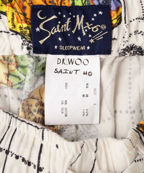 ROYAL FLASH（ロイヤルフラッシュ）の「ＤＷ＿ＰＡＪＡＭＡ ＰＮＴ／ＷＯＲＬＤ ＭＡＰ／（パンツ・ホワイト・M/L/XL）」の11枚目の写真