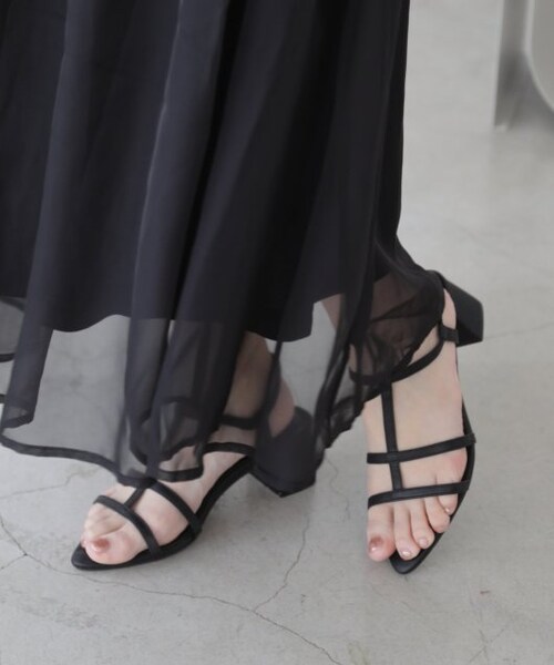 RAY CASSIN（レイカズン）の「ヒールナローサンダル（シューズ・レディース・クロ/イエロー/ブラウン・M/L）」の19枚目の写真