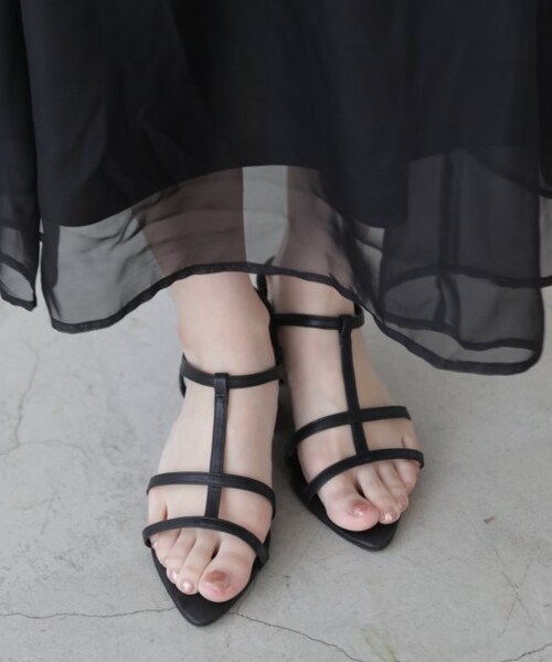 RAY CASSIN（レイカズン）の「ヒールナローサンダル（シューズ・レディース・クロ/イエロー/ブラウン・M/L）」の20枚目の写真