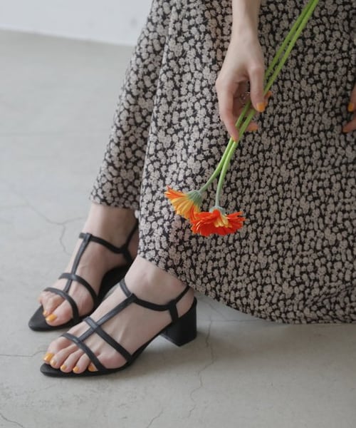 RAY CASSIN（レイカズン）の「ヒールナローサンダル（シューズ・レディース・クロ/イエロー/ブラウン・M/L）」の16枚目の写真