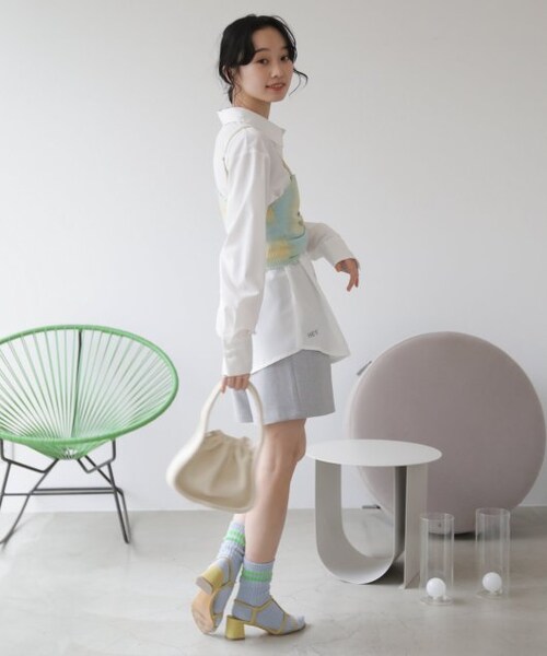 RAY CASSIN（レイカズン）の「ヒールナローサンダル（シューズ・レディース・クロ/イエロー/ブラウン・M/L）」の6枚目の写真