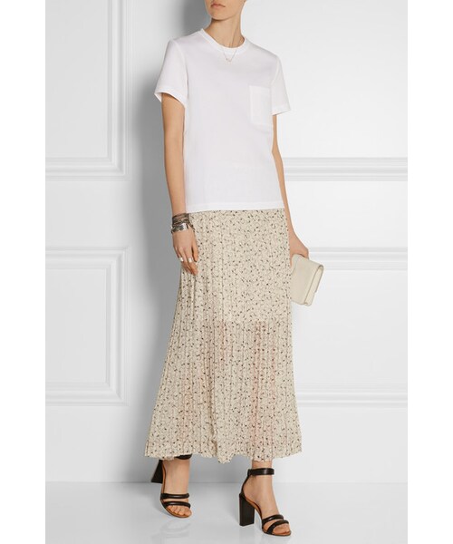 SEE BY CHLOE(シーバイクロエ)の「See by Chloé Printed fil coupé chiffon maxi skirt(スカート・レディース・White・IT44/IT40/IT46/IT38/IT42)」の4枚目の写真