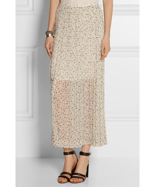 SEE BY CHLOE(シーバイクロエ)の「See by Chloé Printed fil coupé chiffon maxi skirt(スカート・レディース・White・IT44/IT40/IT46/IT38/IT42)」の3枚目の写真