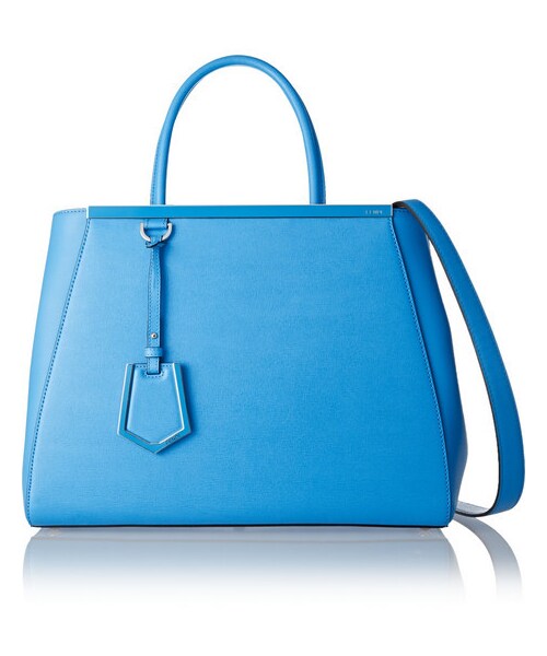 FENDI（フェンディ）の「Fendi 2Jours Medium textured-leather shopper（トートバッグ・レディース・Blue）」の4枚目の写真