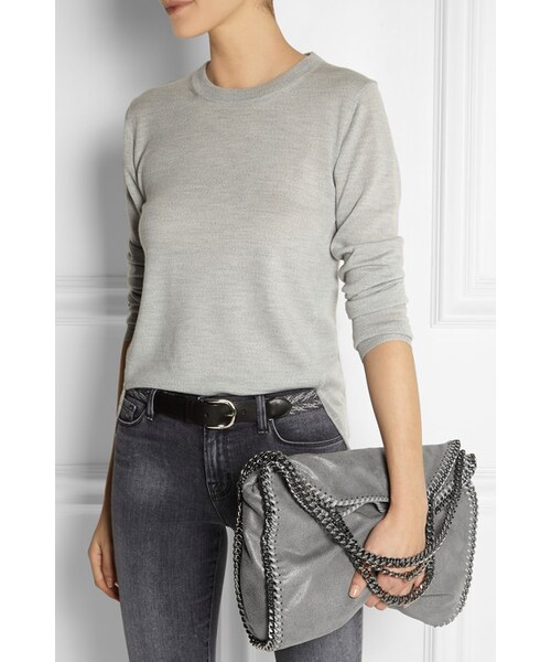 STELLA McCARTNEY（ステラマッカートニー）の「Stella McCartney The Falabella faux brushed-leather shoulder bag（ショルダーバッグ・レディース・Gray）」の5枚目の写真