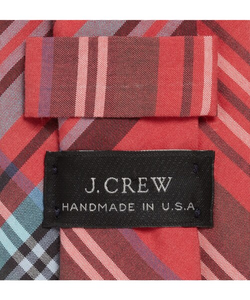 J.CREW（ジェイクルー）の「J.Crew Plaid Cotton Tie（ネクタイ・メンズ・Red・One Size）」の5枚目の写真