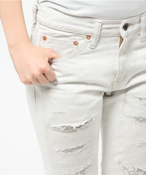 Johnbull Private labo(ジョンブルプライベートラボ)の「オーセンティックアンクルジーンズ(デニムパンツ・レディース・ホワイト系その他・X-SMALL/SMALL/MEDIUM/LARGE)」の8枚目の写真