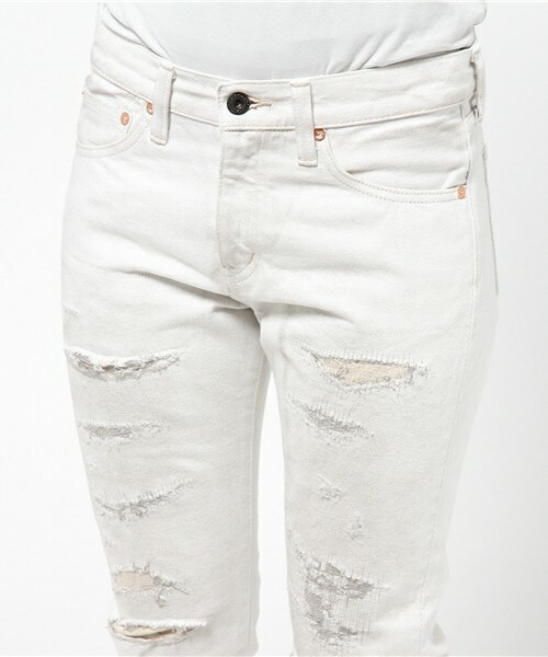 Johnbull Private labo(ジョンブルプライベートラボ)の「オーセンティックアンクルジーンズ(デニムパンツ・レディース・ホワイト系その他・X-SMALL/SMALL/MEDIUM/LARGE)」の6枚目の写真