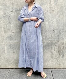 SHENERY | ストライプマキシシャツドレス(ワンピース/ドレス)