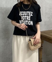 un dix cors | 3段ロゴプリントTシャツ(Tシャツ/カットソー)