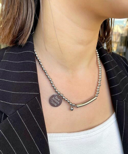 WHO'S WHO gallery(フーズフーギャラリー)の「【SixM/シックスエム】プレートネックレス(ネックレス・レディース・シルバー・F)」の1枚目の写真