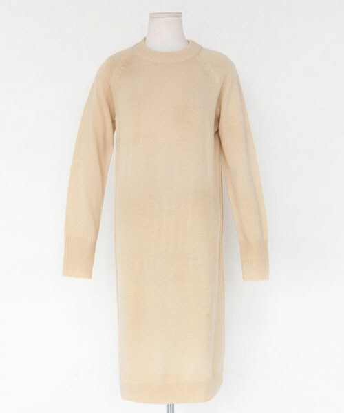 DHOLIC（ディーホリック）の「ラグランスリーブニットミディワンピース（ワンピース・メンズ・ライトパープル/ライトベージュ/ブラック/グレー・free）」の4枚目の写真