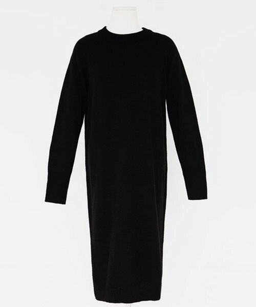 DHOLIC（ディーホリック）の「ラグランスリーブニットミディワンピース（ワンピース・メンズ・ライトパープル/ライトベージュ/ブラック/グレー・free）」の2枚目の写真