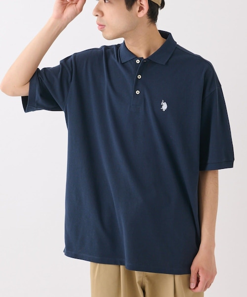 CIAOPANIC TYPY(チャオパニックティピー)の「【U.S. POLO ASSN】ワンポイント刺繍カノコポロ(ポロシャツ・レディース・オフホワイト/ダークグリーン/ネイビー・M/L)」の1枚目の写真