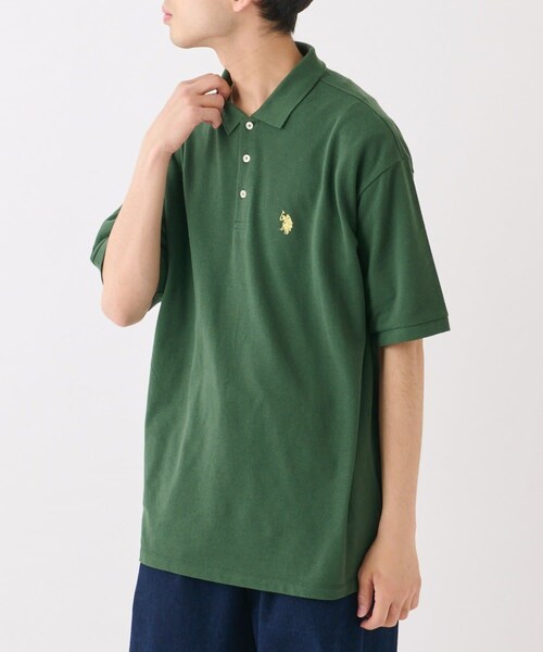 CIAOPANIC TYPY(チャオパニックティピー)の「【U.S. POLO ASSN】ワンポイント刺繍カノコポロ(ポロシャツ・レディース・オフホワイト/ダークグリーン/ネイビー・M/L)」の3枚目の写真