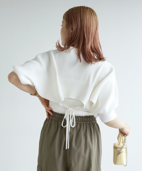 タグ付新品✨フィグロンドン　キャロルボレロ2way コットン　白　洗える　フリー w closet（ダブルクローゼット）の「☆先行予約☆【SETアイテム