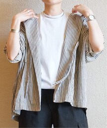 JOURNAL STANDARD LUXE（ジャーナルスタンダード　ラックス）の「ヘリンストライプ フードブルゾン（その他）」