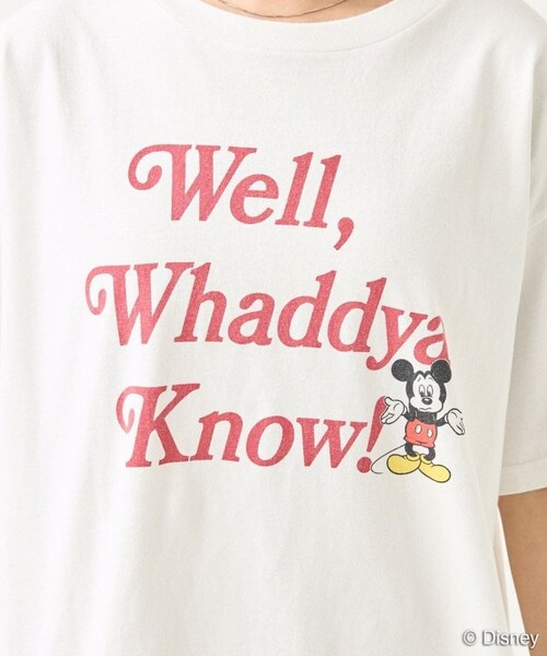 Disney（ディズニー）の「【送料無料】「Mickey」 LOGO T-shirt【予約商品】（その他・レディース・オフホワイト/ブラック・FREE）」の5枚目の写真