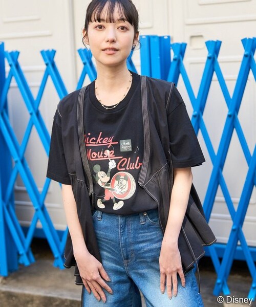 Disney（ディズニー）の「【送料無料】「Mickey」 Music Logo T-shirt【予約商品】（その他・レディース・オフホワイト/ブラック・FREE）」の2枚目の写真