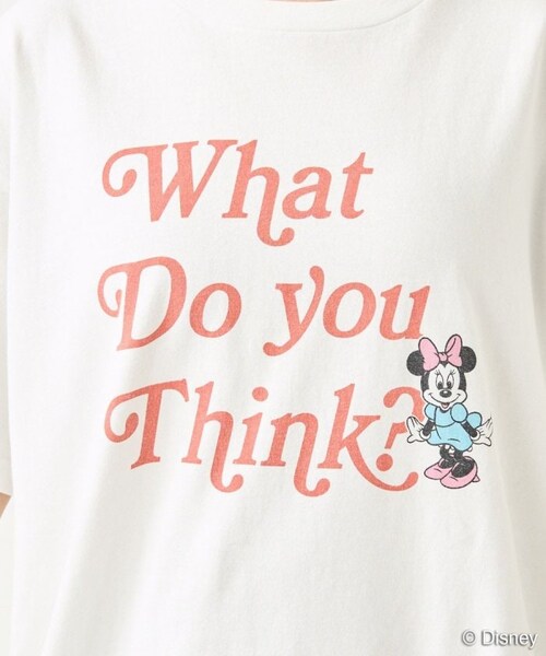 Disney（ディズニー）の「【送料無料】「Minnie」 LOGO T-shirt【予約商品】（その他・レディース・オフホワイト/ブラック・FREE）」の4枚目の写真