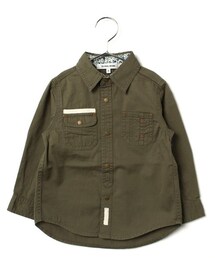 GLOBAL WORK | 【キッズ】ドットボタンシャツ長袖(トップス)