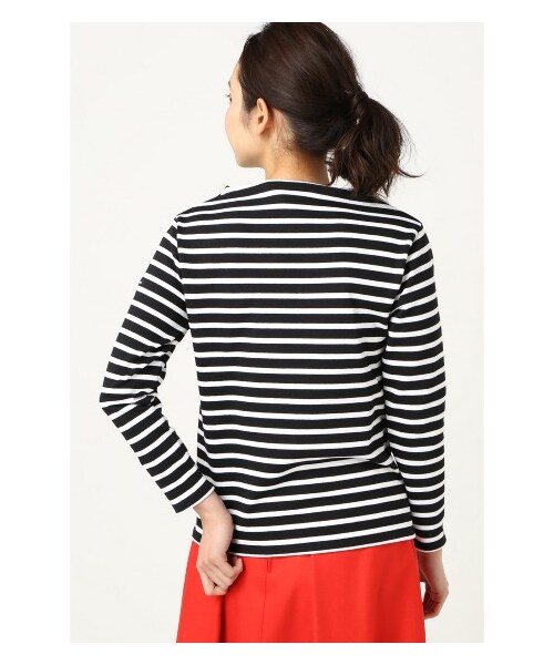 SAINT JAMES（セントジェームス）の「saint james OUESSANTボーダープルオーバー（カットソー・Ｔシャツ・レディース・ブラック/グレーA/ホワイト・36/38/40）」の6枚目の写真