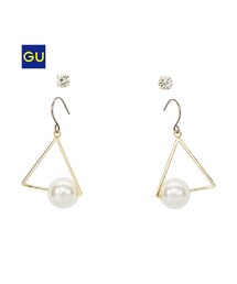 GU | （GU）ＷＯＭＥＮトライアングルピアスセットＣ(アクセサリー)