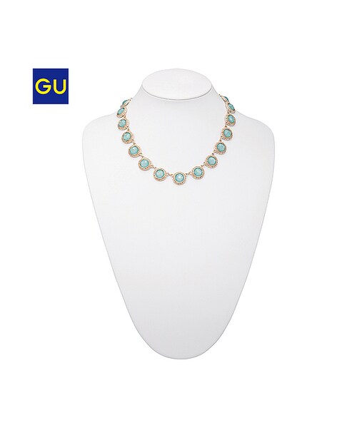 GU（ジーユー）の「（GU）ＷＯＭＥＮサークルビジューネックレス（WOMEN ⁄ アクセサリー・レディース・PINK/LIGHT GREEN/OFF WHITE・-）」の3枚目の写真