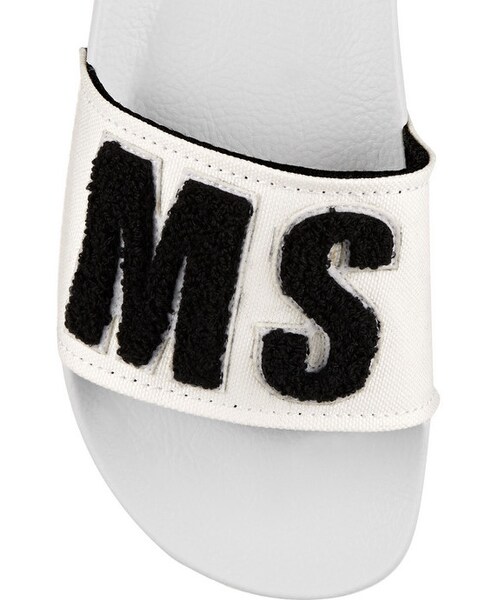 MSGM（エムエスジーエム）の「MSGM Appliquéd rubber, canvas and terry slides（サンダル・レディース・White・IT36/IT35/IT40/IT37/IT38/IT41/IT39）」の7枚目の写真