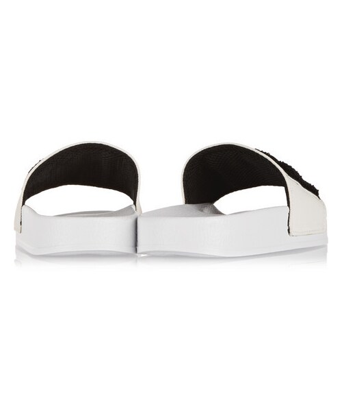 MSGM（エムエスジーエム）の「MSGM Appliquéd rubber, canvas and terry slides（サンダル・レディース・White・IT36/IT35/IT40/IT37/IT38/IT41/IT39）」の2枚目の写真