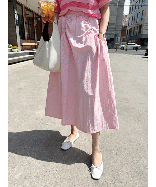 포리안 셔링 스커트