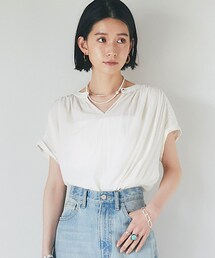 RIVE DROITE（リヴドロワ）の「予約【UV防止機能】カッセンデシンフレンチブラウス（トップス）」