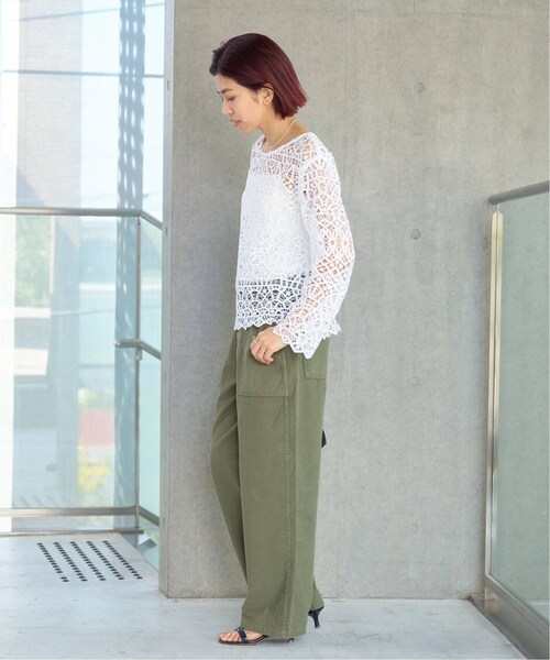 イエナ ベイカーパンツ 36 カーキ ワイドシルエット 通年 IENA（イエナ）の「《予約》別注 BAKER PANTS ベイカーパンツ（）」 - WEAR