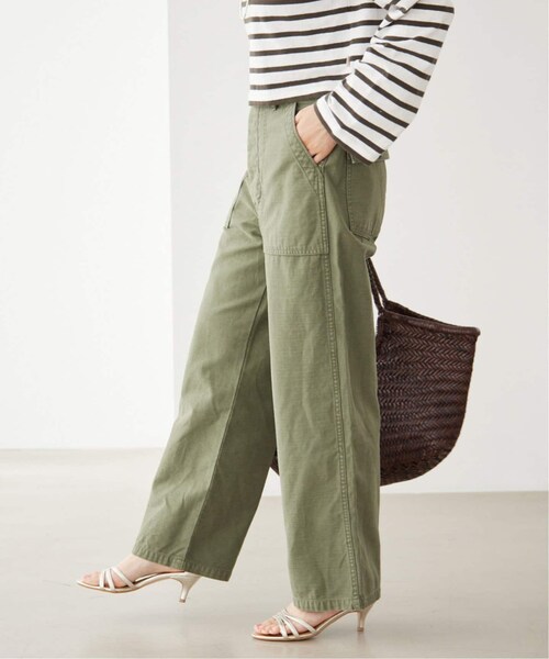 イエナ ベイカーパンツ 36 カーキ ワイドシルエット 通年 イエナ ベイカーパンツ 36 カーキ ワイドシルエット 通年 イエナ