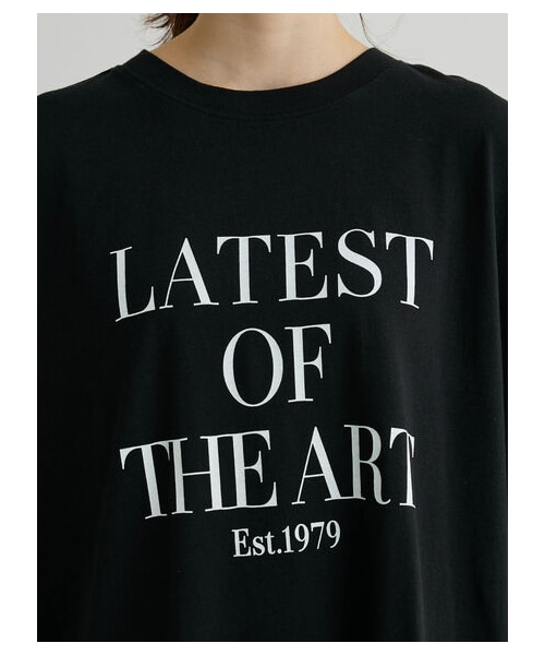 Green　Parks（グリーンパークス）の「キレイ目ロゴ半袖チュニック（トップス・オフホワイト/ブラック/ライトグリーン・F）」の8枚目の写真