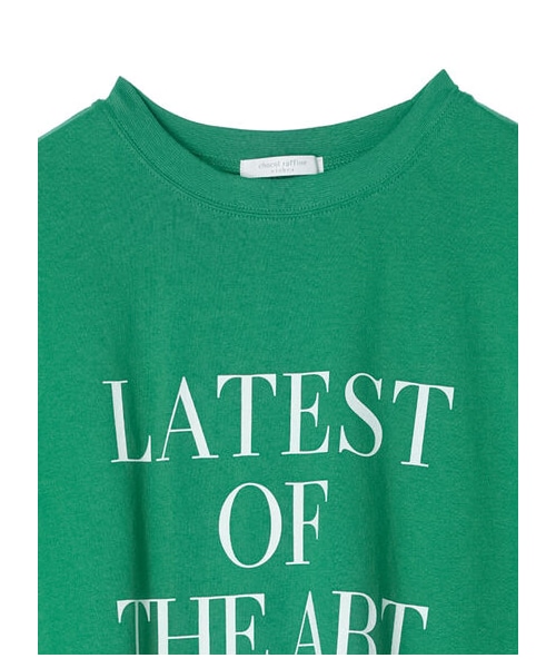 Green　Parks（グリーンパークス）の「キレイ目ロゴ半袖チュニック（トップス・オフホワイト/ブラック/ライトグリーン・F）」の17枚目の写真